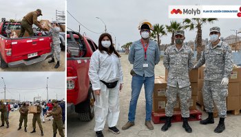 Molyb participa en operativo de distribución de "Alimentos para Chile" en Mejillones