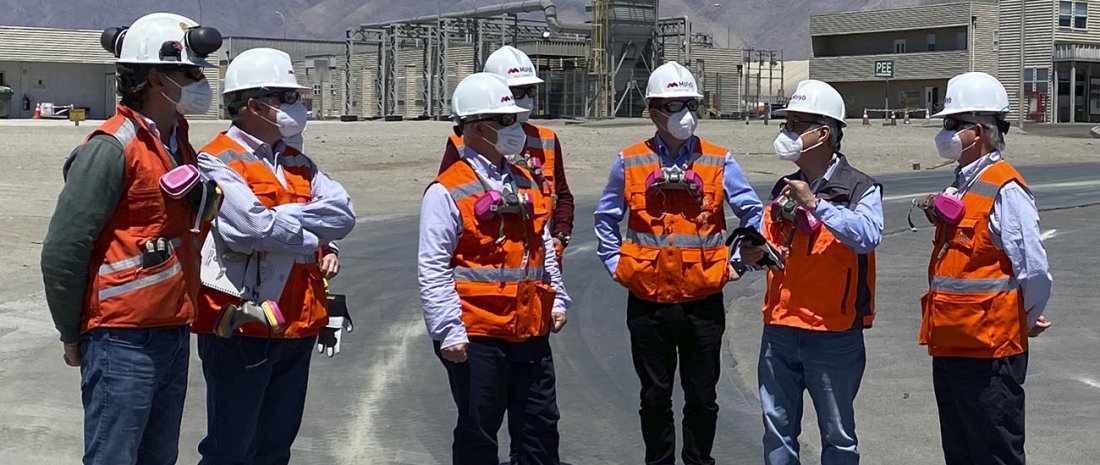 Presidente del Directorio de Molyb visita la planta junto al Presidente Ejecutivo de Codelco